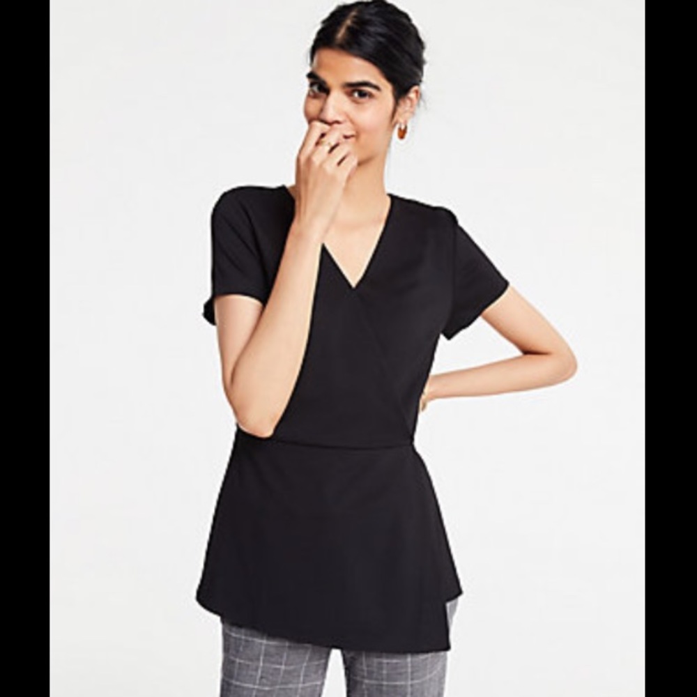 Ann Taylor Ponte Peplum Top